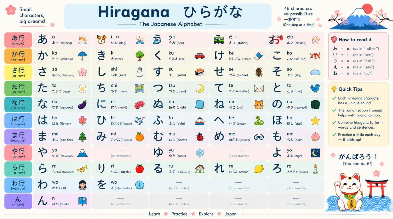 Hiragana Lengkap: Panduan Pemula untuk Belajar Huruf, Cara Baca, dan Contohnya
